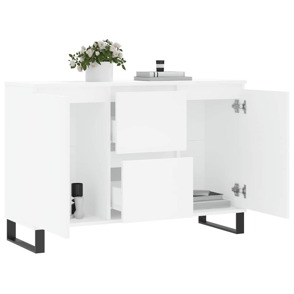 Sideboard White 101.5x35x70 cm Engineered Wood