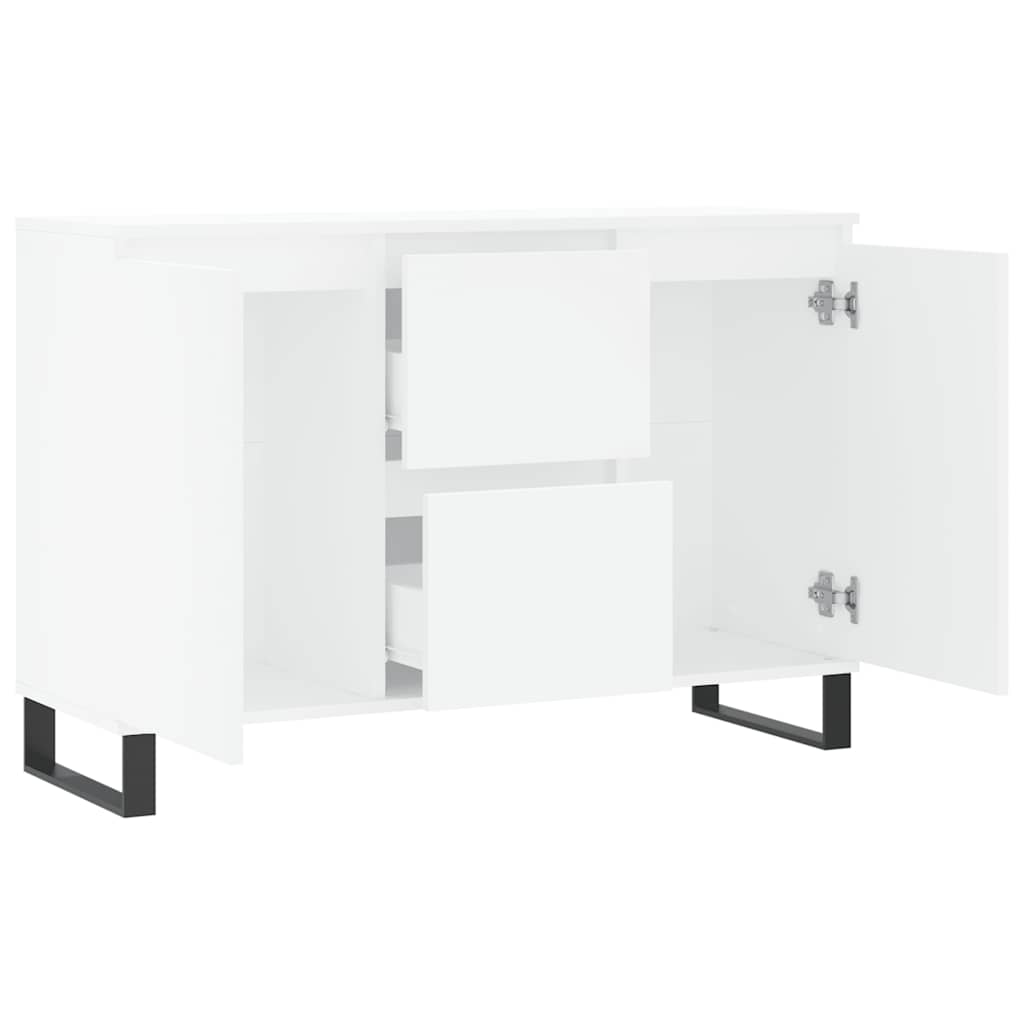 Sideboard White 101.5x35x70 cm Engineered Wood