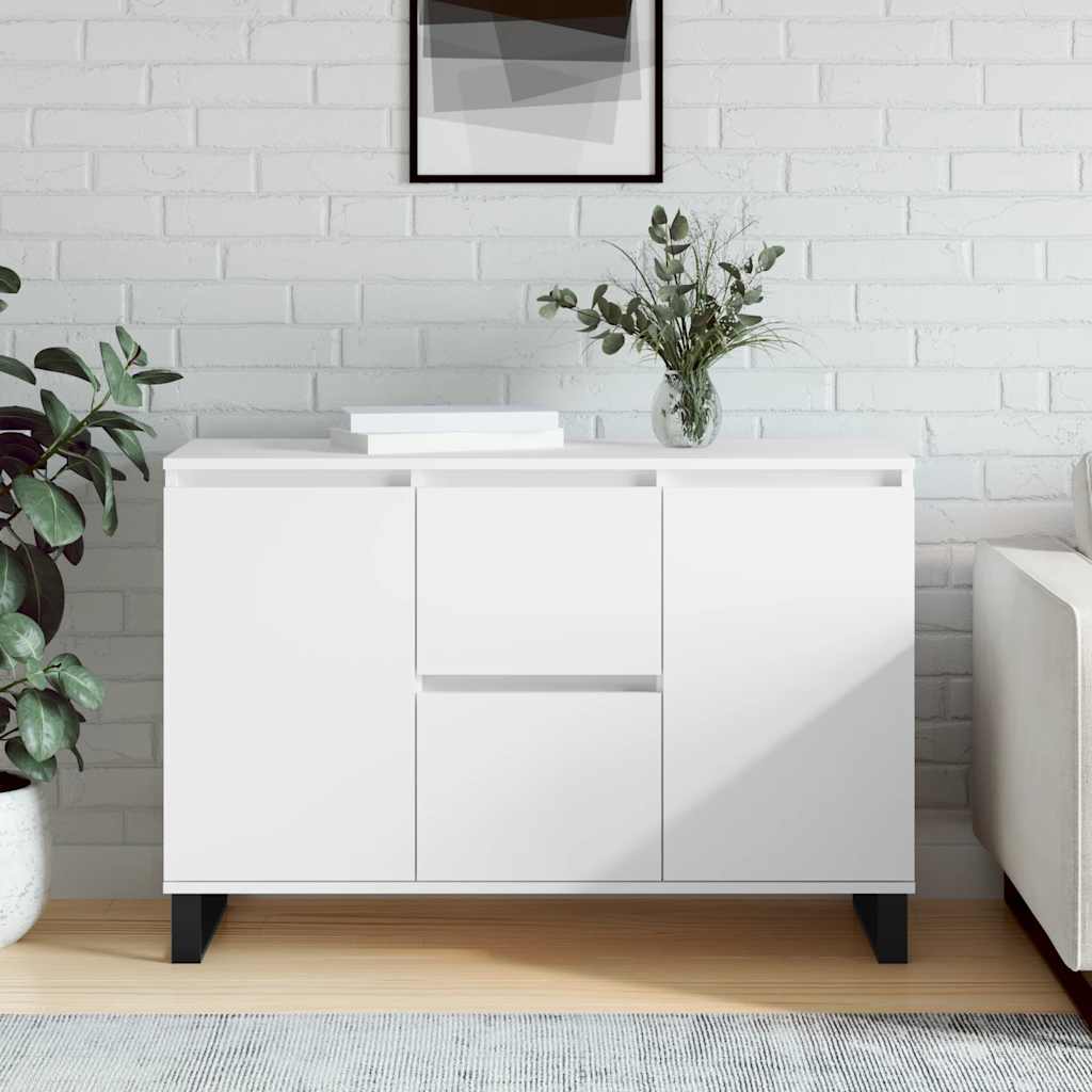 Sideboard White 101.5x35x70 cm Engineered Wood
