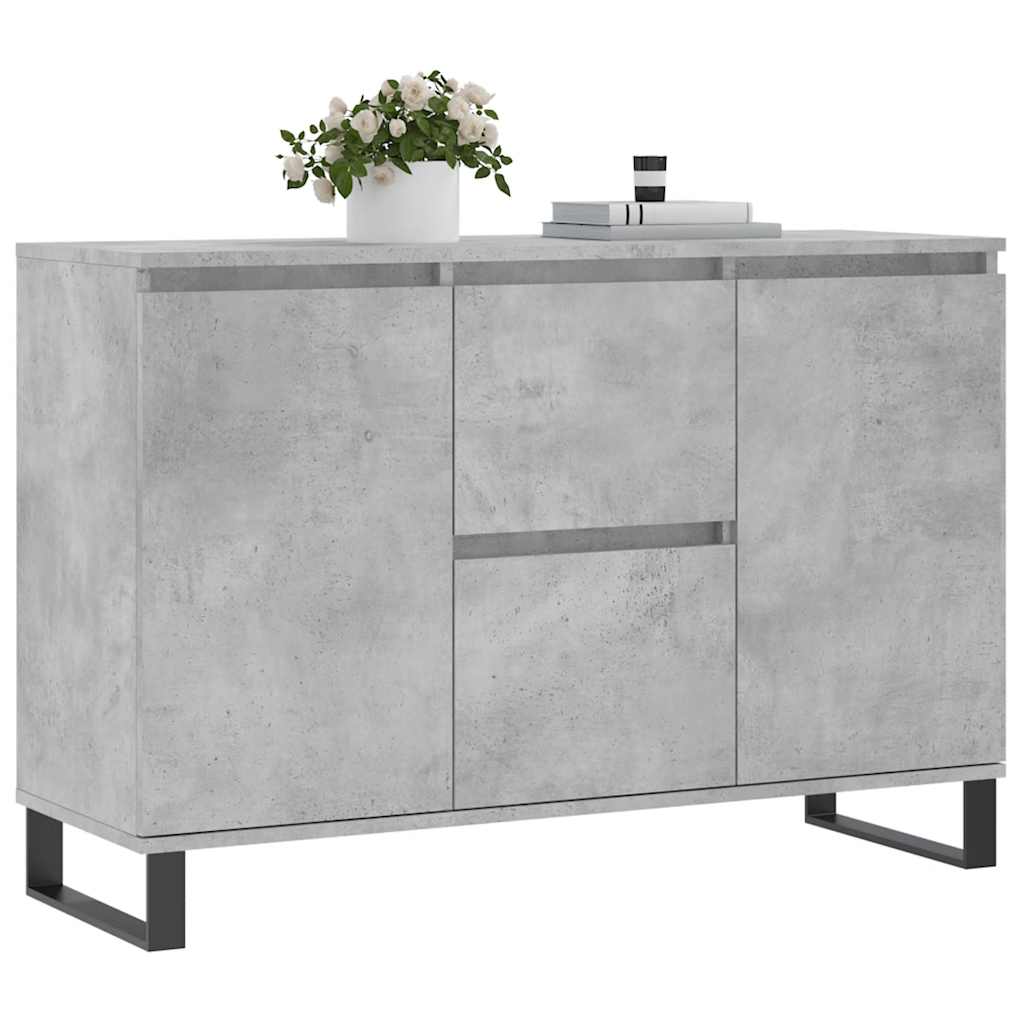 Sideboard Concrete Grey 101,5x35x70 cm Engineered Wood