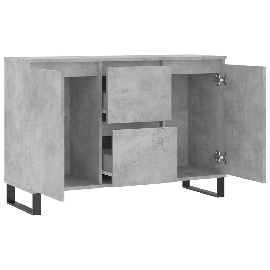 Sideboard Concrete Grey 101,5x35x70 cm Engineered Wood