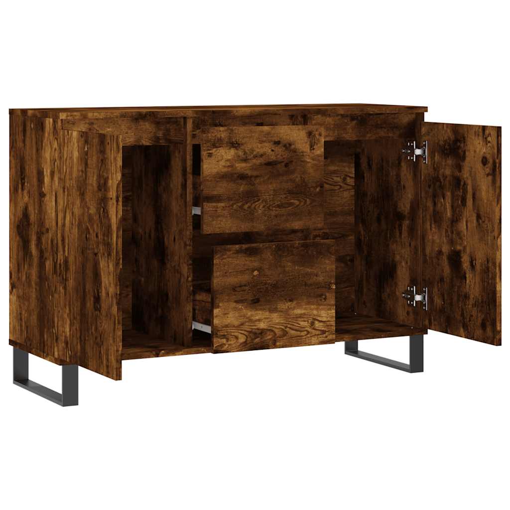 Sideboard Smoked Oak 101,5x35x70 cm Engineered Wood