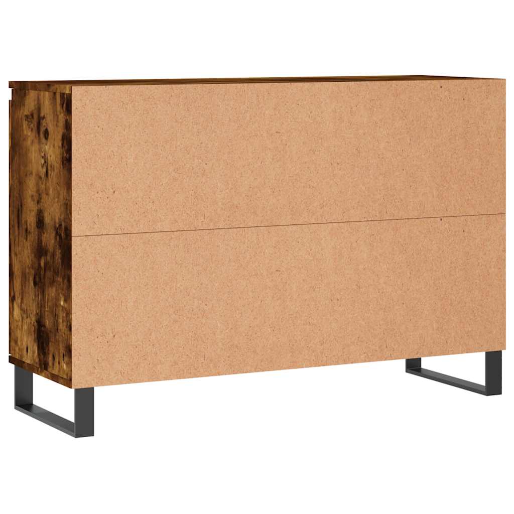 Sideboard Smoked Oak 101.5x35x70 cm Engineered Wood