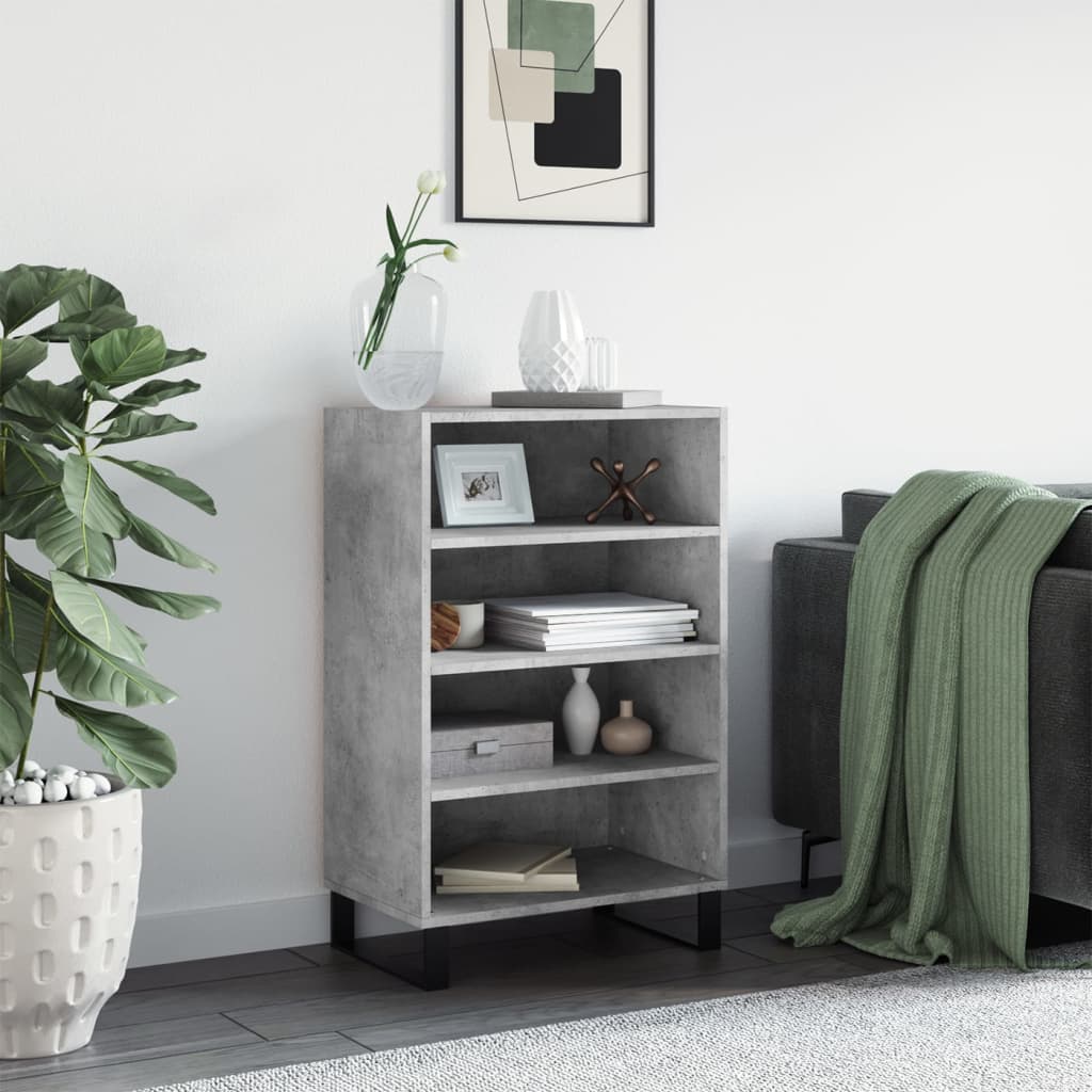 Highboard Concrete Grey 57x35x90 cm Engineered Wood