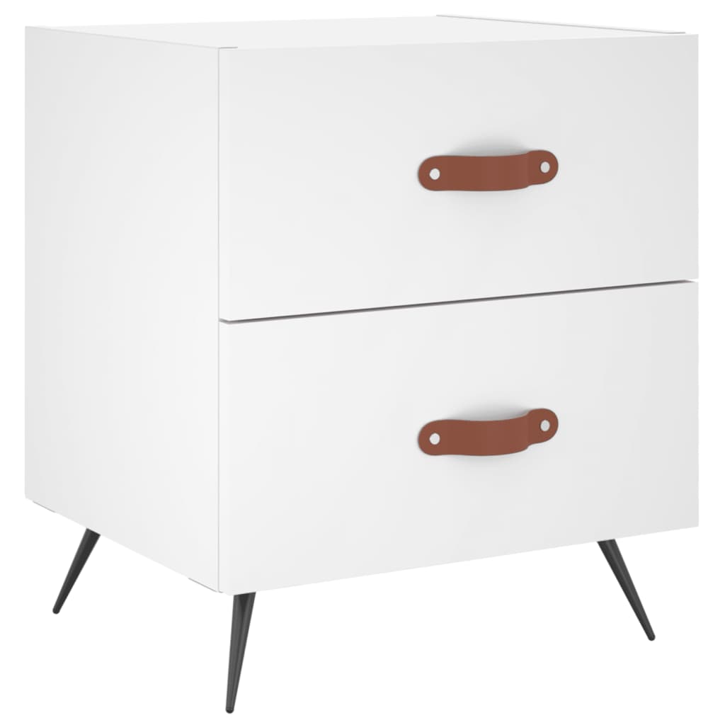 Bedside Cabinets 2 pcs White 40x35x47.5 cm Engineered Wood