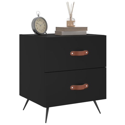 Bedside Cabinets 2 pcs Black 40x35x47,5 cm Engineered Wood