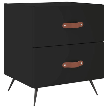 Bedside Cabinets 2 pcs Black 40x35x47,5 cm Engineered Wood