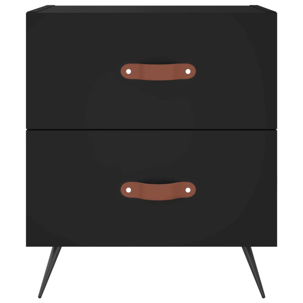 Bedside Cabinets 2 pcs Black 40x35x47,5 cm Engineered Wood