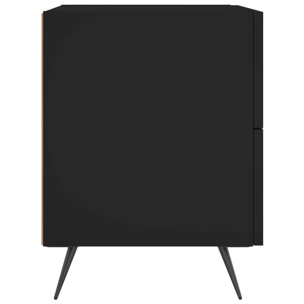 Bedside Cabinets 2 pcs Black 40x35x47,5 cm Engineered Wood