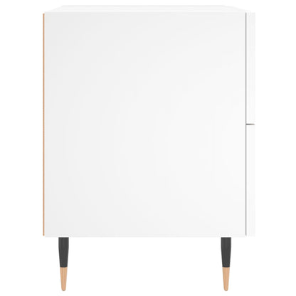 Bedside Cabinet White 40x35x47.5 cm Engineered Wood