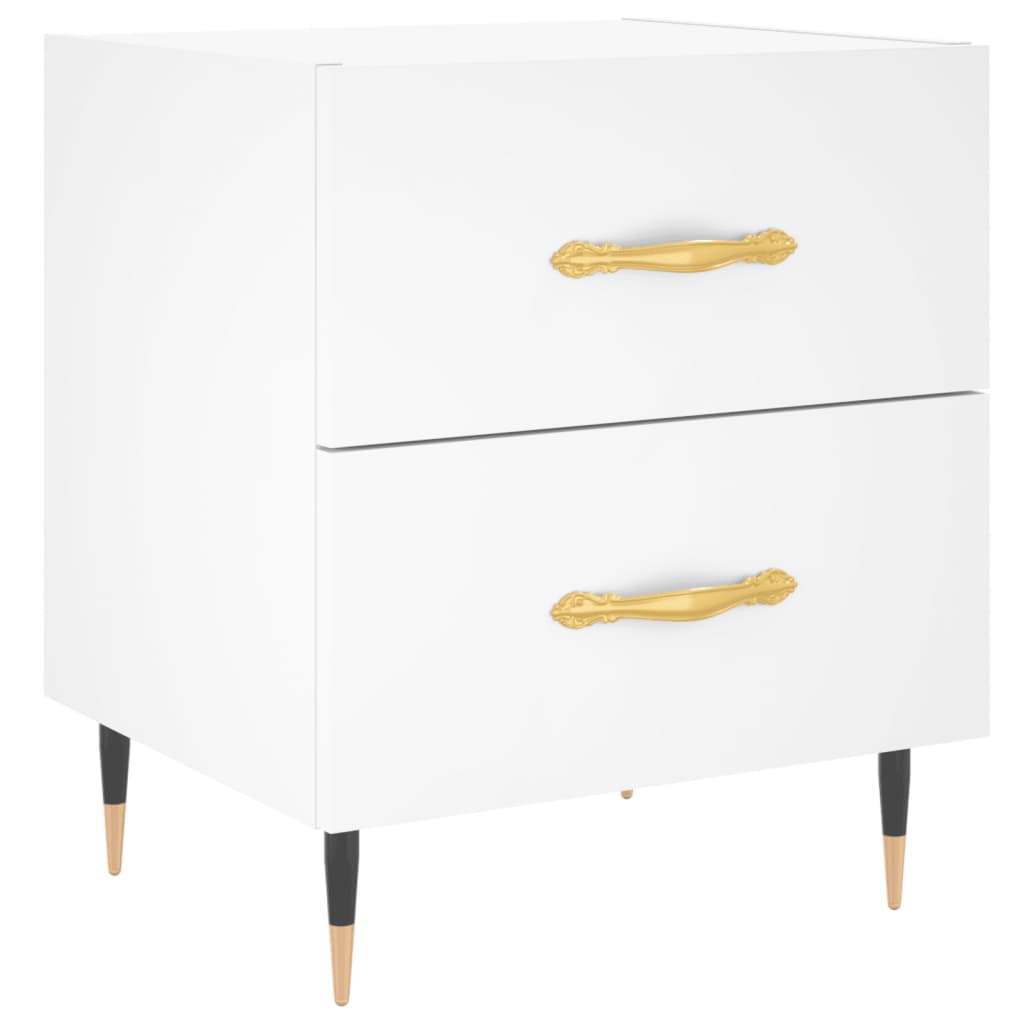 Bedside Cabinets 2 pcs White 40x35x47.5 cm Engineered Wood