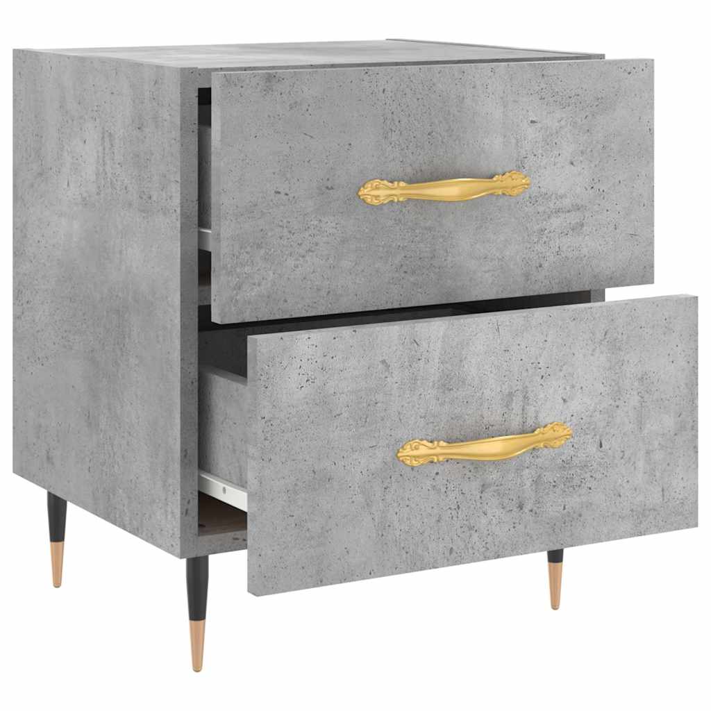 Bedside Cabinets 2 pcs Concrete Grey 40x35x47.5 cm