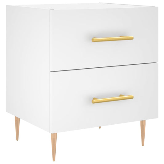 Bedside Cabinet White 40x35x47,5 cm Engineered Wood