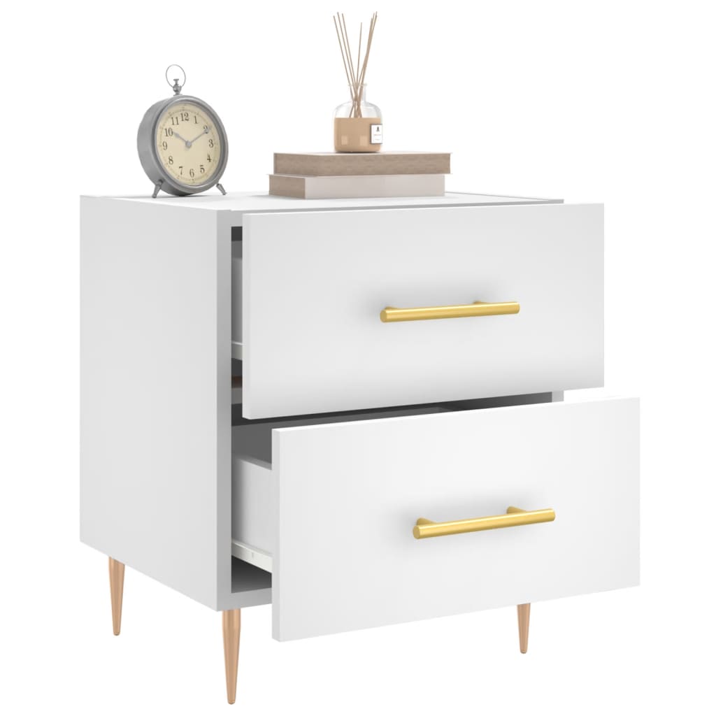 Bedside Cabinet White 40x35x47,5 cm Engineered Wood