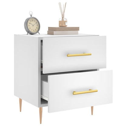Bedside Cabinet White 40x35x47,5 cm Engineered Wood