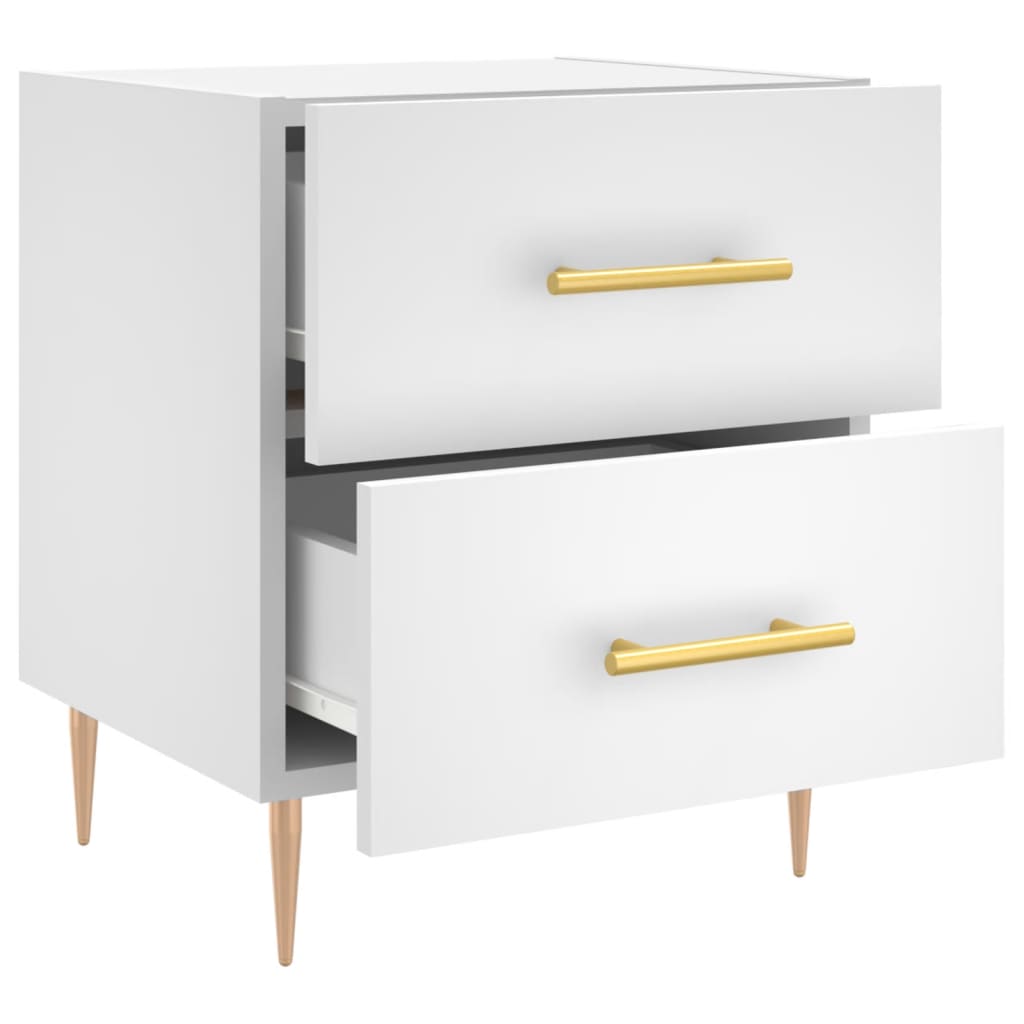 Bedside Cabinet White 40x35x47,5 cm Engineered Wood