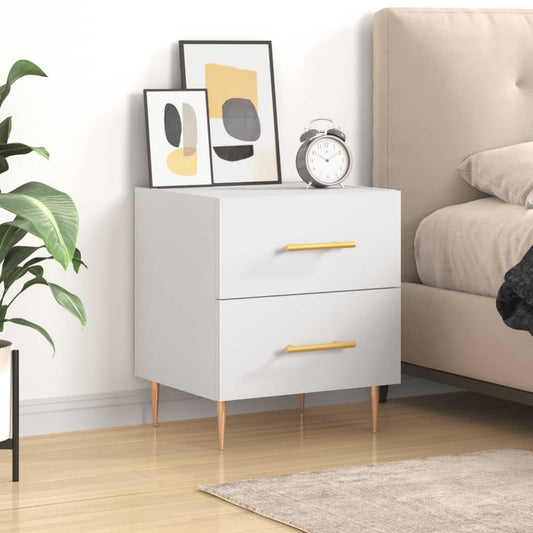 Bedside Cabinet White 40x35x47,5 cm Engineered Wood
