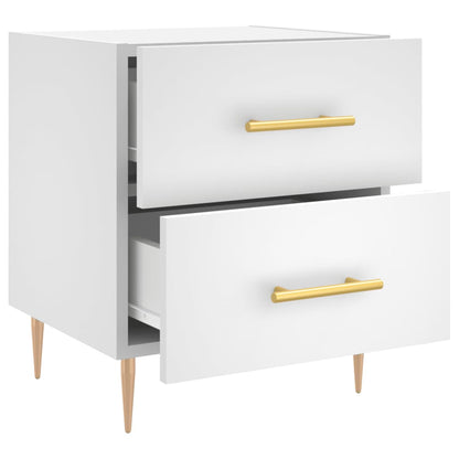 Bedside Cabinets 2 pcs White 40x35x47.5 cm Engineered Wood