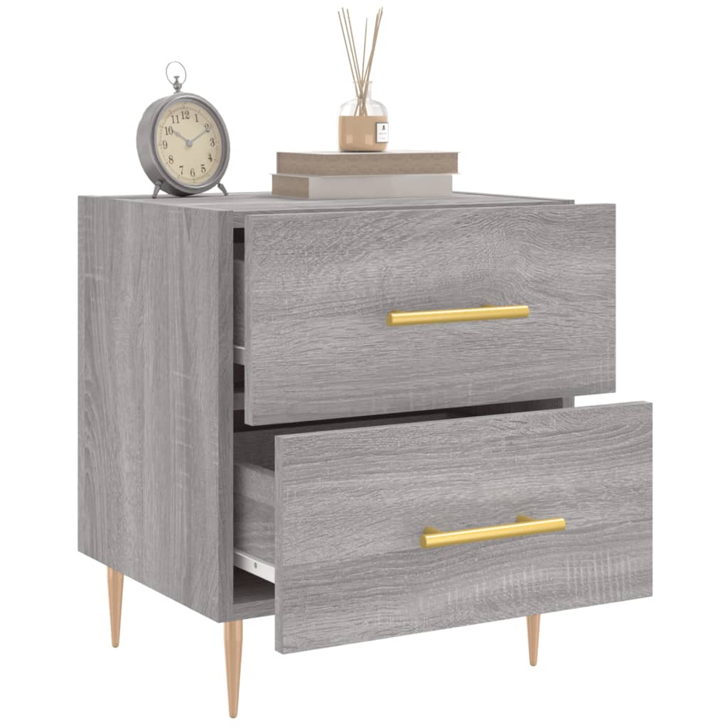 Bedside Cabinets 2 pcs Grey Sonoma 40x35x47.5 cm Engineered Wood