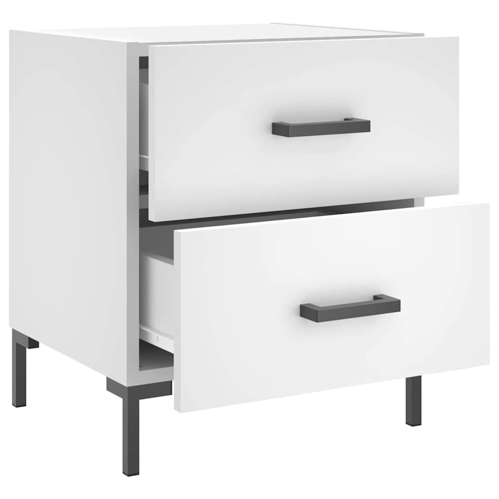 Bedside Cabinets 2 pcs White 40x35x47.5 cm Engineered Wood