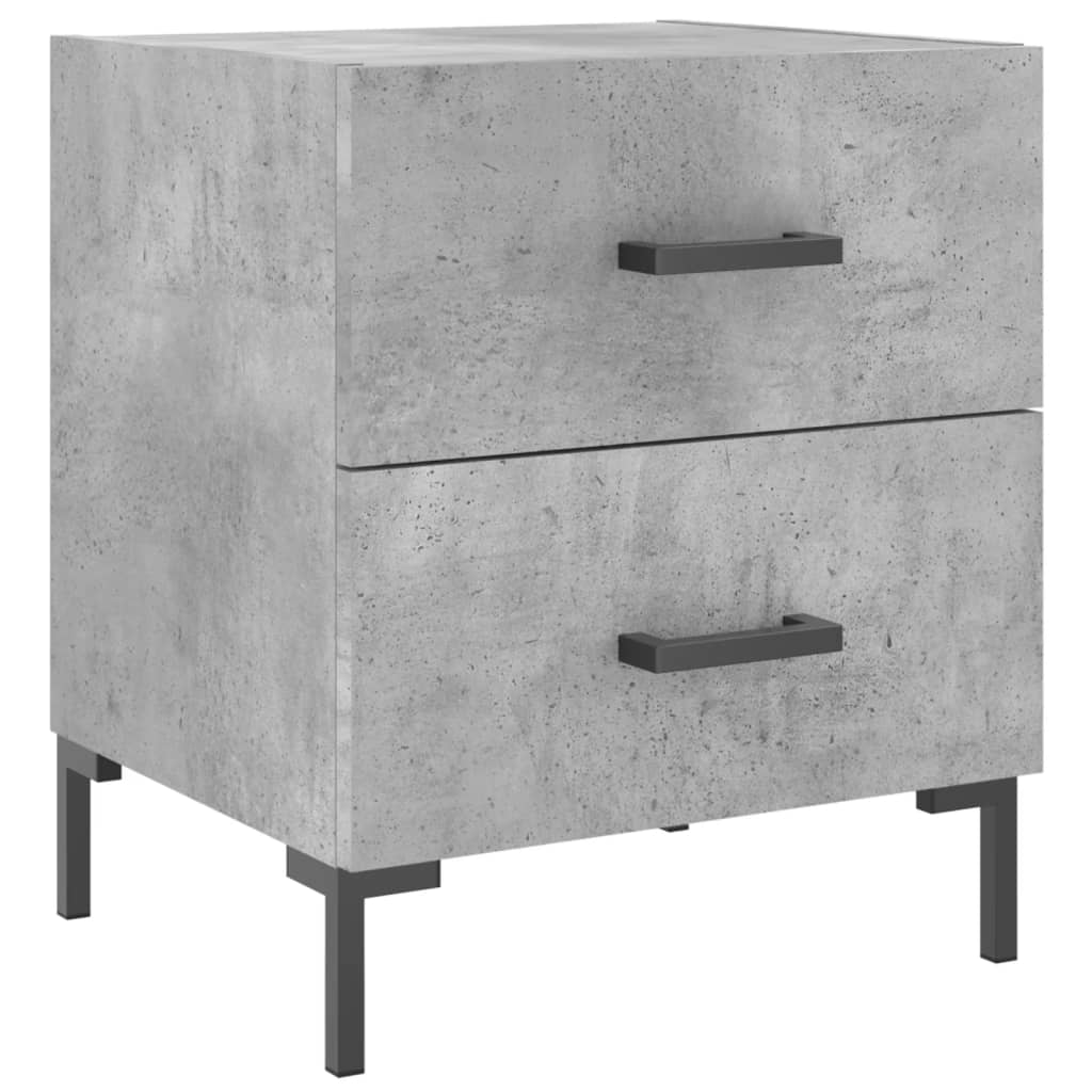 Bedside Cabinet Concrete Grey 40x35x47.5 cm Engineered Wood