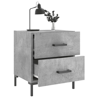 Bedside Cabinet Concrete Grey 40x35x47.5 cm Engineered Wood