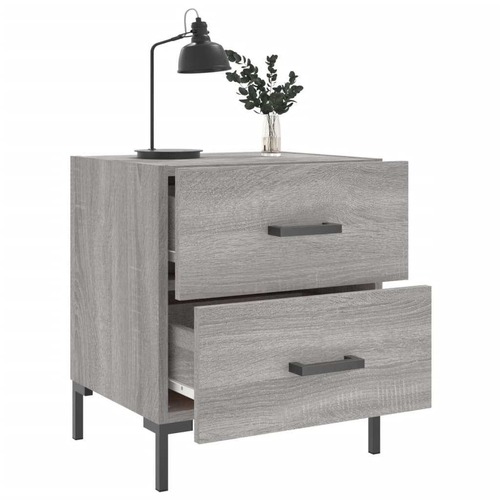 Bedside Cabinet Grey Sonoma 40x35x47.5 cm Engineered Wood