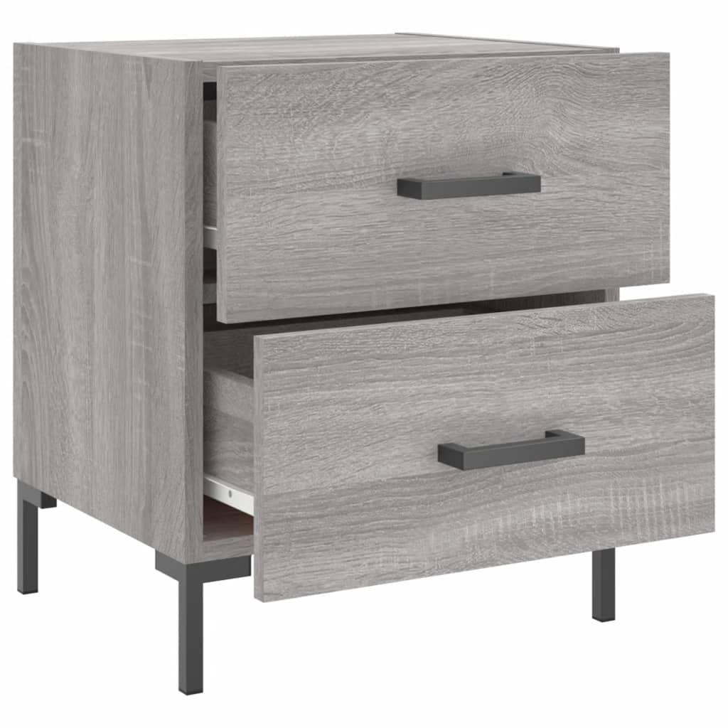 Bedside Cabinet Grey Sonoma 40x35x47.5 cm Engineered Wood