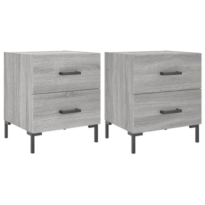 Bedside Cabinets 2 pcs Grey Sonoma 40x35x47.5 cm Engineered Wood