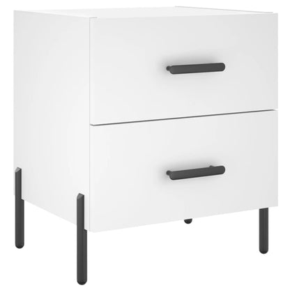 Bedside Cabinet White 40x35x47.5 cm Engineered Wood