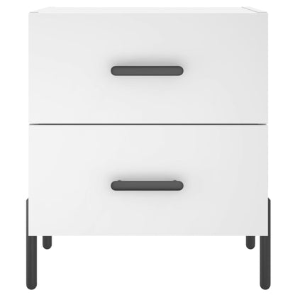 Bedside Cabinet White 40x35x47.5 cm Engineered Wood