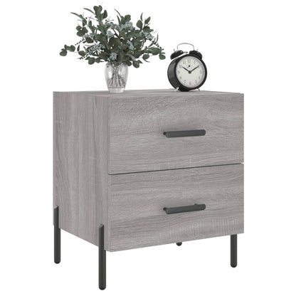 Bedside Cabinet Grey Sonoma 40x35x47.5 cm Engineered Wood