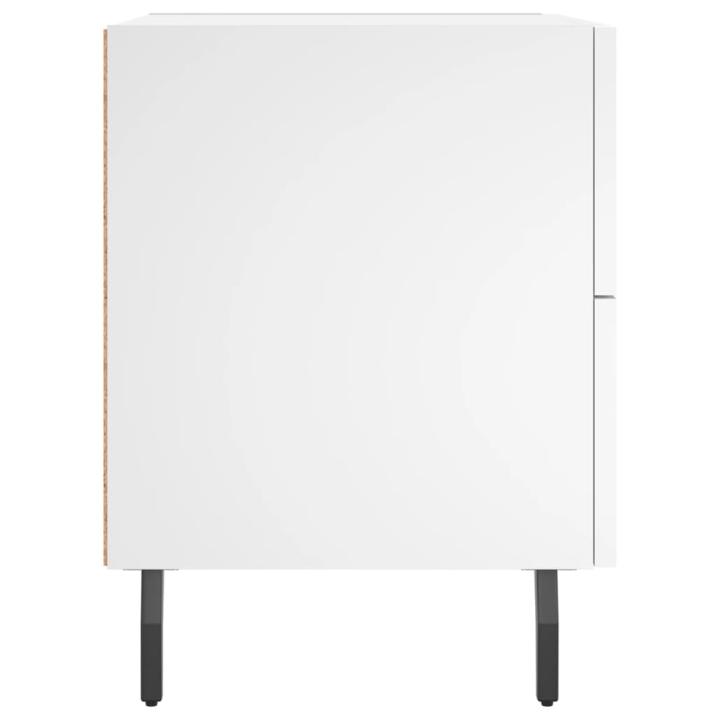 Bedside Cabinet White 40x35x47.5 cm Engineered Wood