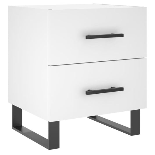 Bedside Cabinet White 40x35x47,5 cm Engineered Wood