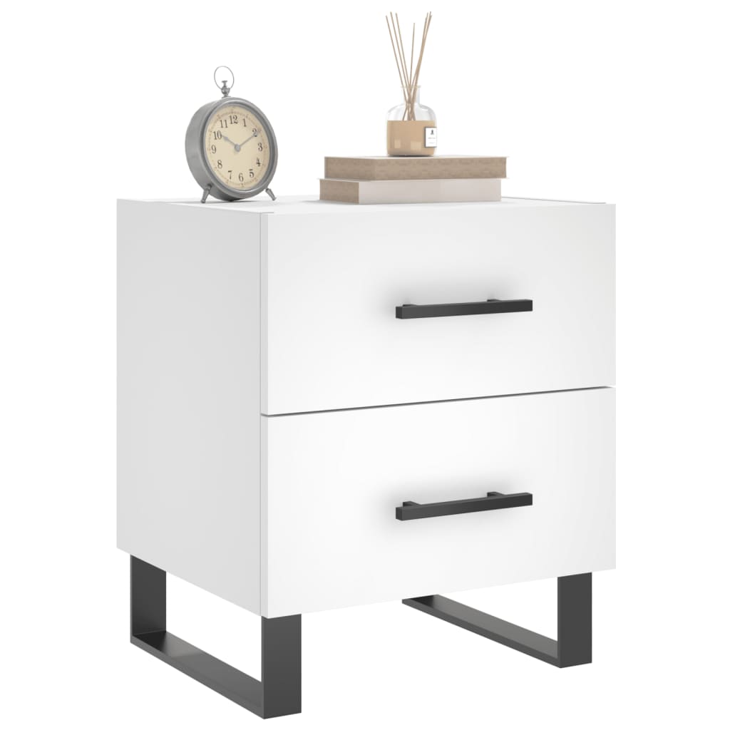 Bedside Cabinet White 40x35x47,5 cm Engineered Wood