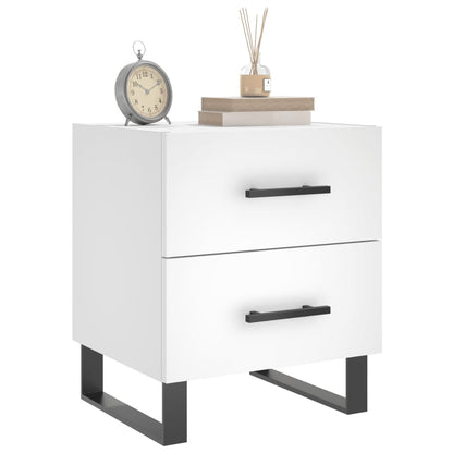 Bedside Cabinet White 40x35x47,5 cm Engineered Wood