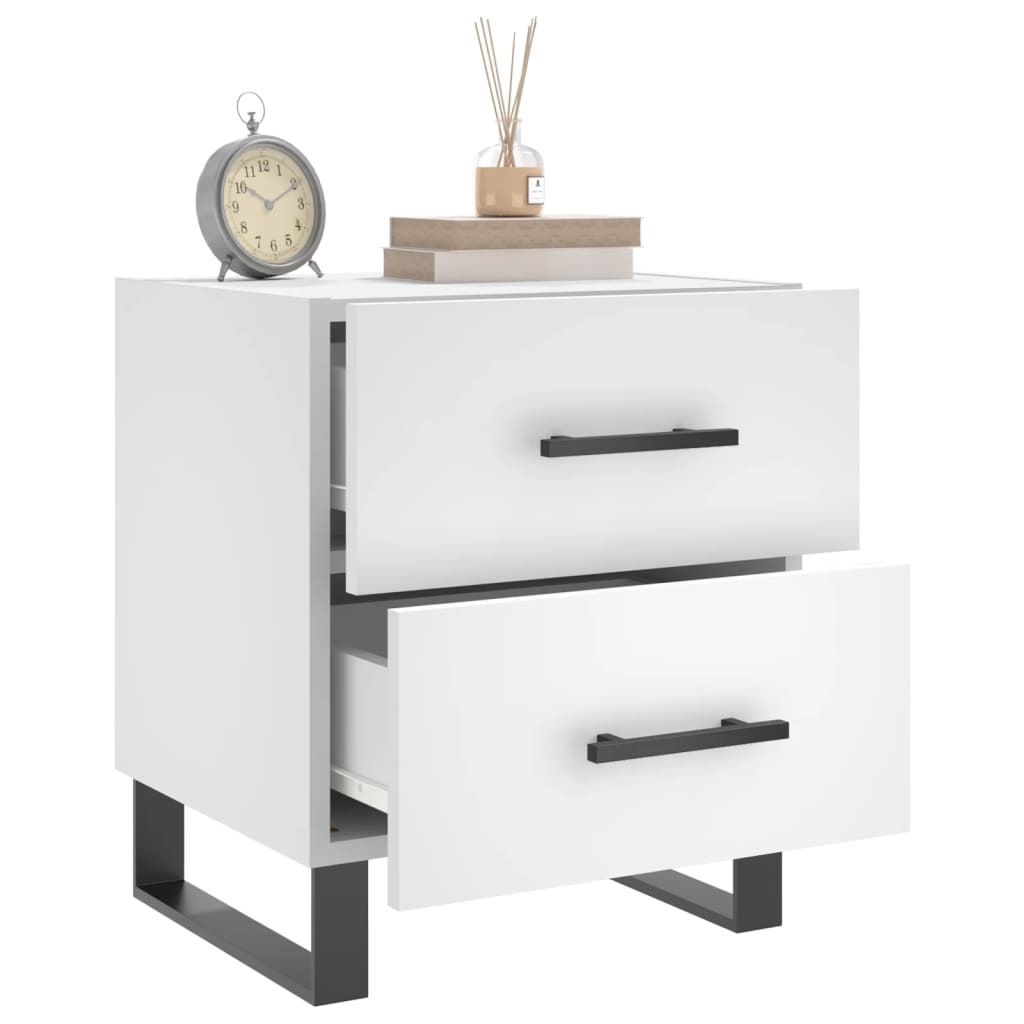 Bedside Cabinet White 40x35x47,5 cm Engineered Wood