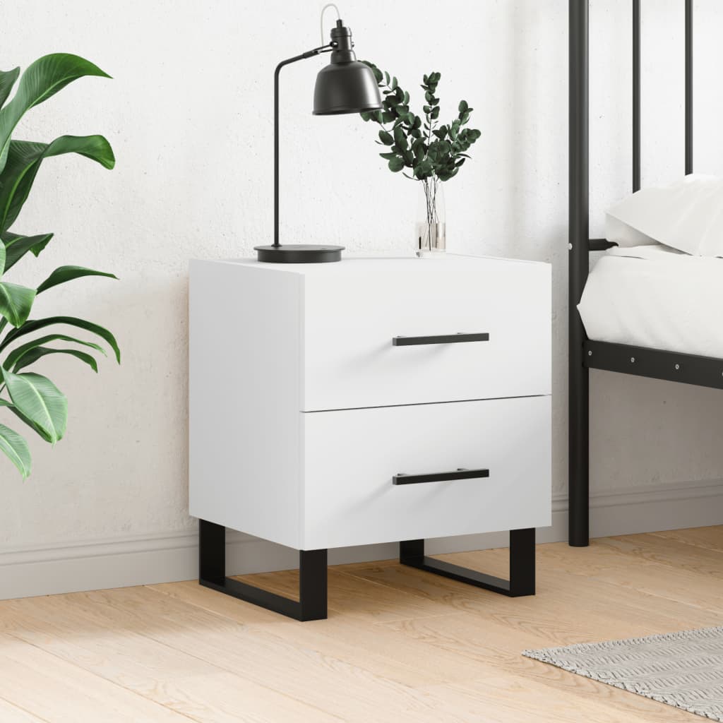 Bedside Cabinet White 40x35x47,5 cm Engineered Wood