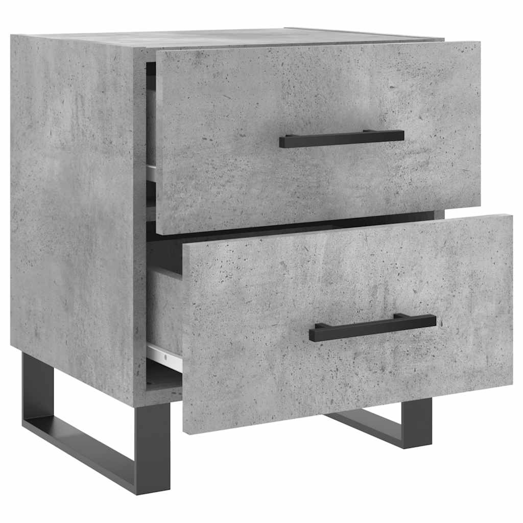 Bedside Cabinets 2 pcs Concrete Grey 40x35x47.5 cm Engineered Wood