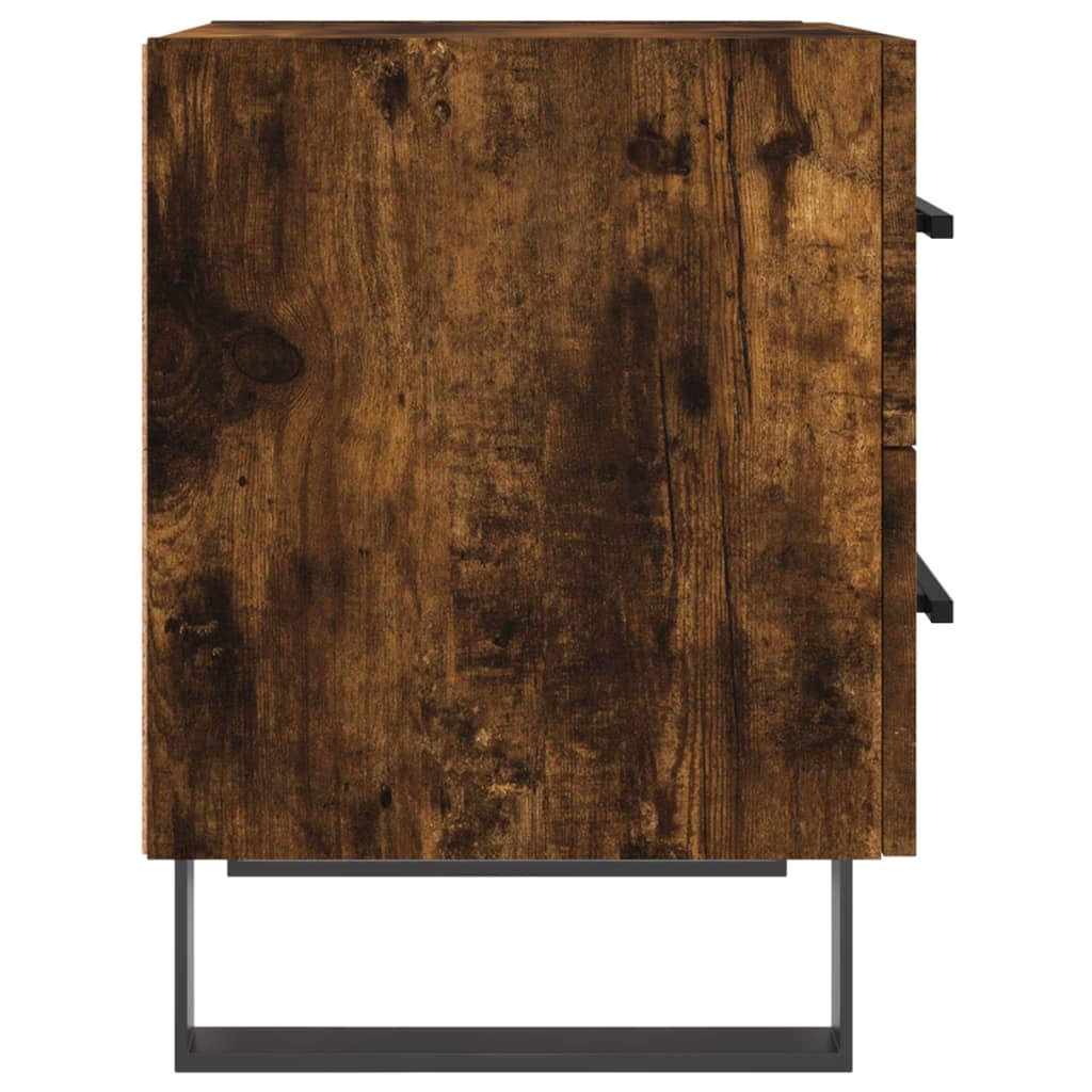 Bedside Cabinets 2 pcs Smoked Oak 40x35x47.5 cm Engineered Wood
