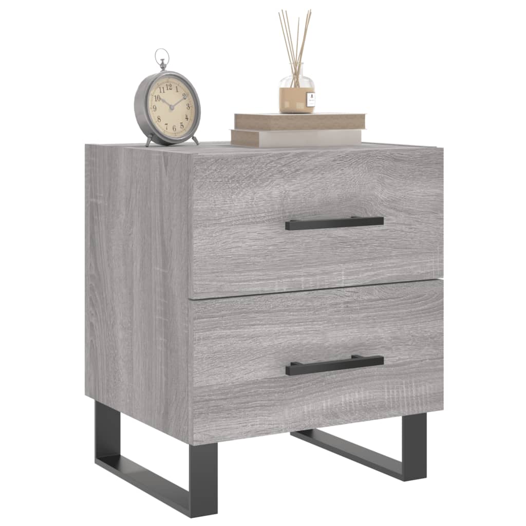 Bedside Cabinet Grey Sonoma 40x35x47,5 cm Engineered Wood