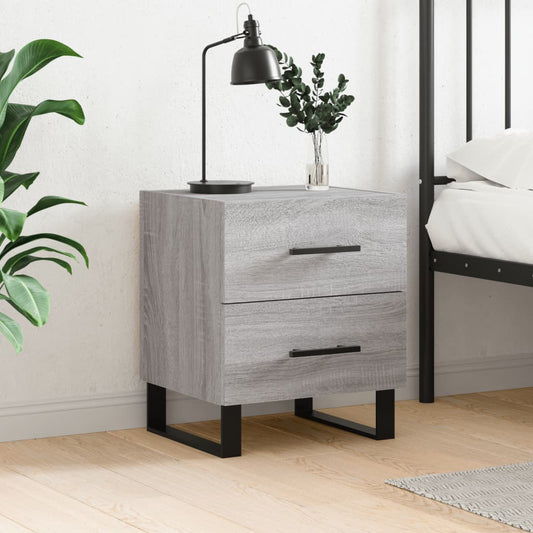 Bedside Cabinet Grey Sonoma 40x35x47,5 cm Engineered Wood