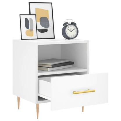 Bedside Cabinets 2 pcs White 40x35x47.5 cm Engineered Wood