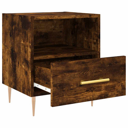 Bedside Cabinets 2 pcs Smoked Oak 40x35x47.5 cm Engineered Wood