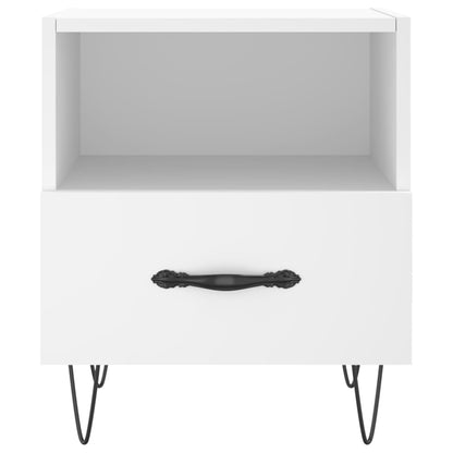 Bedside Cabinets 2 pcs White 40x35x47.5 cm Engineered Wood