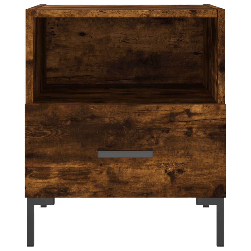 Bedside Cabinets 2 pcs Smoked Oak 40x35x47.5 cm Engineered Wood