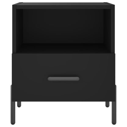 Bedside Cabinets 2 pcs Black 40x35x47.5 cm Engineered Wood