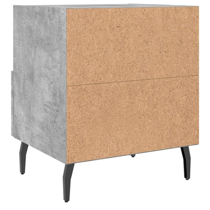 Bedside Cabinets 2 pcs Concrete Grey 40x35x47.5 cm Engineered Wood