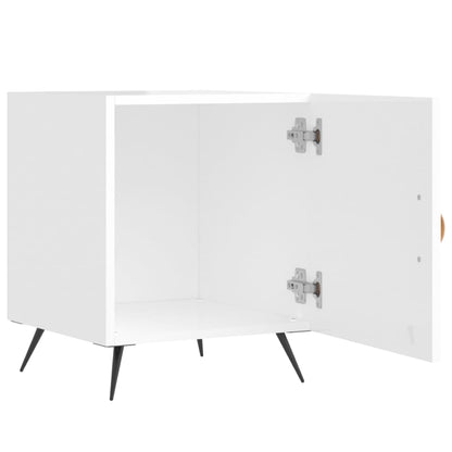 Bedside Cabinets 2 pcs High Gloss White 40x40x50 cm Engineered Wood