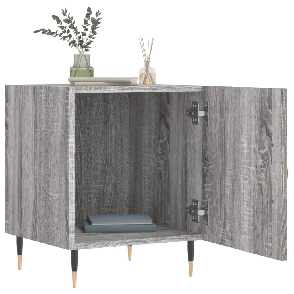Bedside Cabinet | Grey Sonoma | Engineered wood | Medium